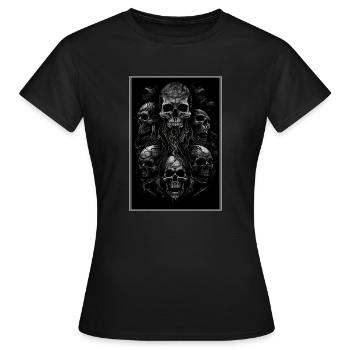 Gothic Aesthetic Occult Unholy Grunge Emo Punk - Frauen T-Shirt - Schwarz - Vorne - AI Model Female 172 dark (172cm)