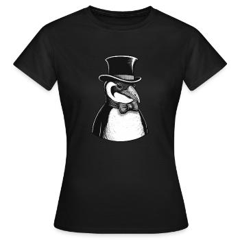 Well-dressed penguin - Women's T-Shirt - black - Front - AI Model Female 172 dark (172cm)