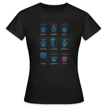 Gobelet - T-shirt Femme - noir - Devant - AI Model Female 172 dark (172cm)
