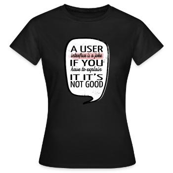 Geek Birthday Gift Idea Citation Drôle Crypter - T-shirt Femme - noir - Devant - AI Model Female 172 dark (172cm)