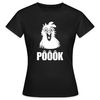 Chicken surprise - Women's T-Shirt - black - Front - AI Model Female 172 dark (172cm)