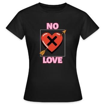 ANTI VALENTINSTAGS - Frauen T-Shirt - Schwarz - Vorne - AI Model Female 172 dark (172cm)