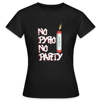 Pas de Pyro, pas de fête - T-shirt Femme - noir - Devant - AI Model Female 172 dark (172cm)