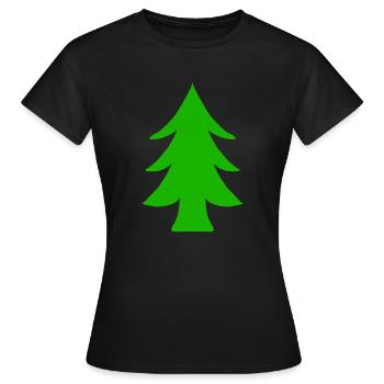 Tannenbaum - Frauen T-Shirt - Schwarz - Vorne - AI Model Female 172 dark (172cm)