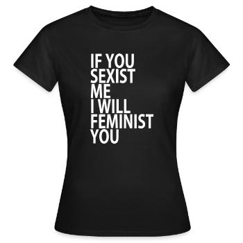 Sexy - Women's T-Shirt - black - Front - AI Model Female 172 dark (172cm)