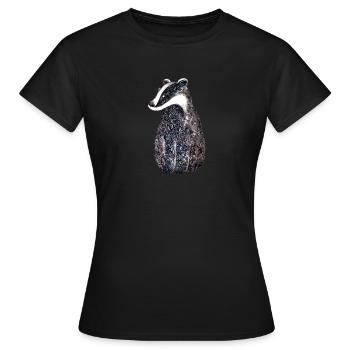Dachs - Frauen T-Shirt - Schwarz - Vorne - AI Model Female 172 dark (172cm)