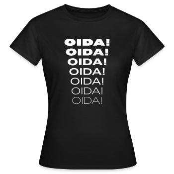 OIDA! Mundart Geschenkidee - Frauen T-Shirt - Schwarz - Vorne - AI Model Female 172 dark (172cm)