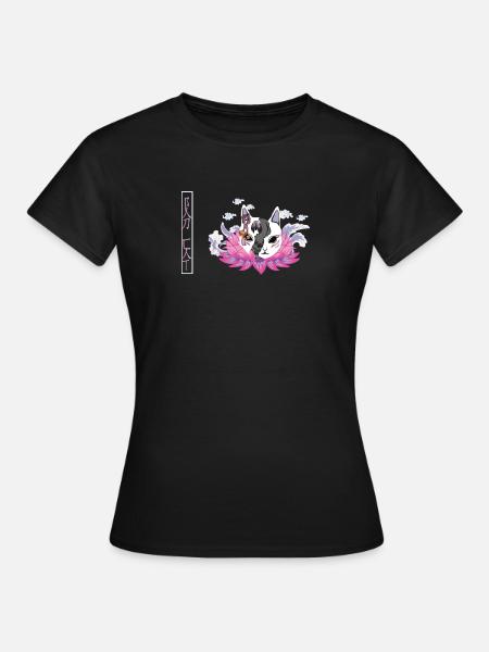 japanische böse katze - Frauen T-Shirt - Schwarz