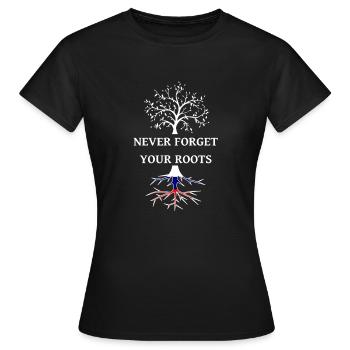 Russie racine russe racines - T-shirt Femme - noir - Devant - AI Model Female 172 dark (172cm)