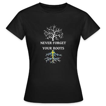 Swedish Roots racines suédoises - T-shirt Femme - noir - Devant - AI Model Female 172 dark (172cm)