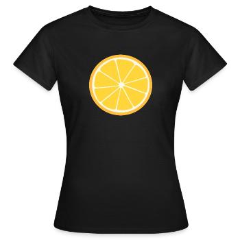 Orange Slice - Women's T-Shirt - black - Front - AI Model Female 172 dark (172cm)
