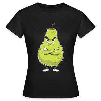 Birne - Frauen T-Shirt - Schwarz - Vorne - AI Model Female 172 dark (172cm)