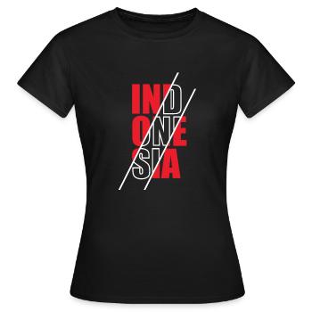 Indonésie - T-shirt Femme - noir - Devant - AI Model Female 172 dark (172cm)