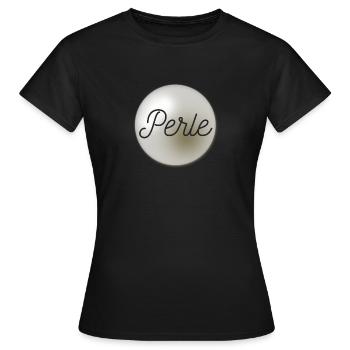 cooles Shirt Perle - Frauen T-Shirt - Schwarz - Vorne - AI Model Female 172 dark (172cm)