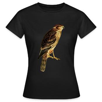 Oiseaux de proie Faucon - T-shirt Femme - noir - Devant - AI Model Female 172 dark (172cm)