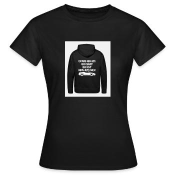 Auto Sticker - Frauen T-Shirt - Schwarz - Vorne - AI Model Female 172 dark (172cm)