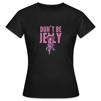 Méduse, animal marin, mer - T-shirt Femme - noir - Devant - AI Model Female 172 dark (172cm)
