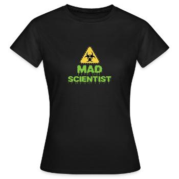 Mad Scientist - Women's T-Shirt - black - Front - AI Model Female 172 dark (172cm)