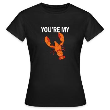 Lobster,Hummer,Unterwasser Krebs,Languste - Frauen T-Shirt - Schwarz - Vorne - AI Model Female 172 dark (172cm)