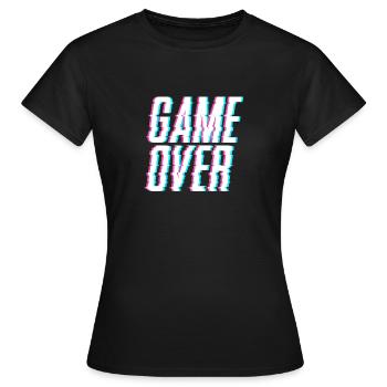 Game Over - Frauen T-Shirt - Schwarz - Vorne - AI Model Female 172 dark (172cm)