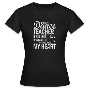 Danse, claquettes, claquettes - T-shirt Femme - noir - Devant - AI Model Female 172 dark (172cm)