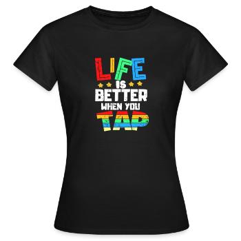 Tap, dance, tap-dance - Women's T-Shirt - black - Front - AI Model Female 172 dark (172cm)