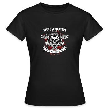 TRIKE KINGS / LE MOTARD, LA CHEMISE - T-shirt Femme - noir - Devant - AI Model Female 172 dark (172cm)