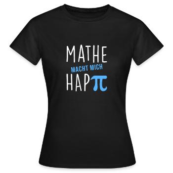 mathe macht mich happy - Frauen T-Shirt - Schwarz - Vorne - AI Model Female 172 dark (172cm)