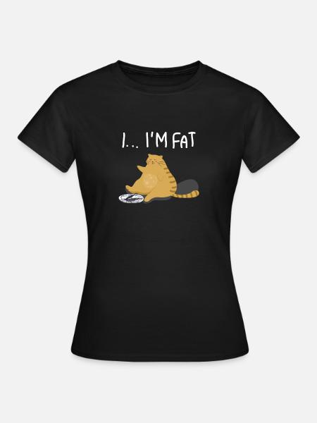 Lustig Katze Ich Bin Dick - Dame-T-shirt - sort