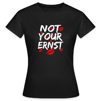 PAS VOTRE SÉRIEUX! Denglisch Pas votre Ernst drôle! - T-shirt Femme - noir - Devant - AI Model Female 172 dark (172cm)