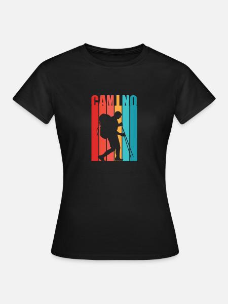 Jakobsweg Mann Buen Camino Geschenk für Pilger - Dame-T-shirt - sort