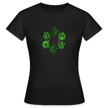 St.Patricks Day Trèfle shamrock Irlande - T-shirt Femme - noir - Devant - AI Model Female 172 dark (172cm)