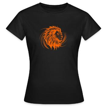 Tête de lion - T-shirt Femme - noir - Devant - AI Model Female 172 dark (172cm)