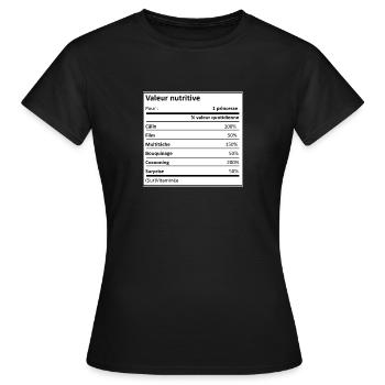 Composition Princesse - T-shirt Femme - noir - Devant - AI Model Female 172 dark (172cm)