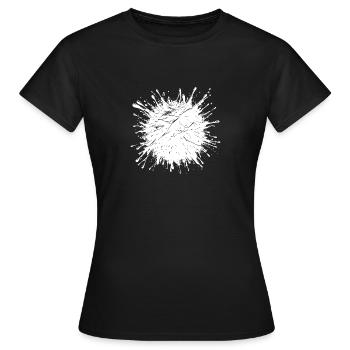 Des gouttes d’huile qui éclaboussent la surface - T-shirt Femme - noir - Devant - AI Model Female 172 dark (172cm)