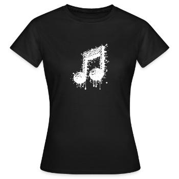 Liquid Music Gamme de croches - T-shirt Femme - noir - Devant - AI Model Female 172 dark (172cm)