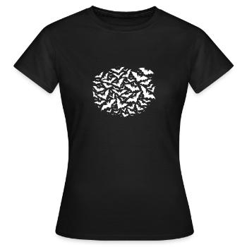 Huge flying swarm of bats - Women's T-Shirt - black - Front - AI Model Female 172 dark (172cm)