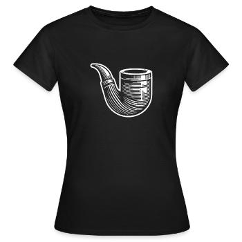 VIntage Tabak Pfeife mit Tradition und Stil - Frauen T-Shirt - Schwarz - Vorne - AI Model Female 172 dark (172cm)