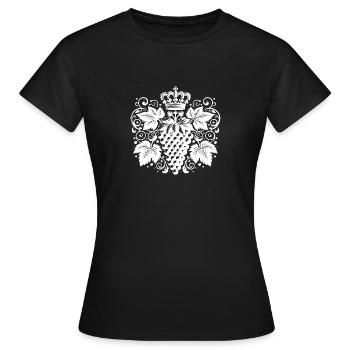Fête du vin : couronnement du motif et couronne - T-shirt Femme - noir - Devant - AI Model Female 172 dark (172cm)