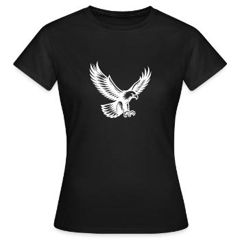 Majestätischer Adler bereit zum Angriff - Frauen T-Shirt - Schwarz - Vorne - AI Model Female 172 dark (172cm)