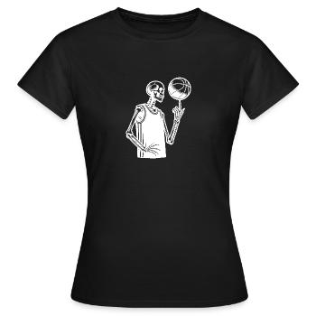 Halloween Skeleton Costume Basketball Style - Women's T-Shirt - black - Front - AI Model Female 172 dark (172cm)