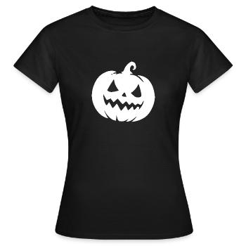 Lanterne citrouille magique coquine avec un sourire effronté - T-shirt Femme - noir - Devant - AI Model Female 172 dark (172cm)