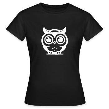 Hiboux aux yeux énormes - T-shirt Femme - noir - Devant - AI Model Female 172 dark (172cm)