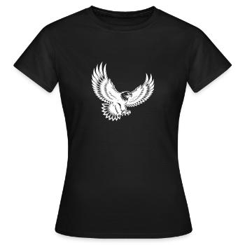 Majestätischer Raubvogel mit gespreizten Krallen - Frauen T-Shirt - Schwarz - Vorne - AI Model Female 172 dark (172cm)