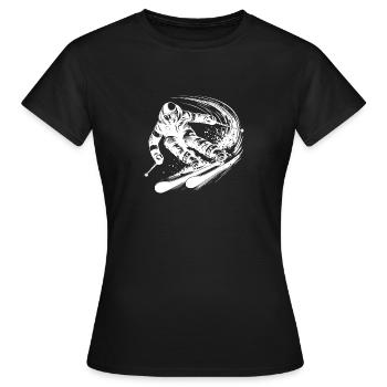 Poudreuse extrême et action sur les pistes - T-shirt Femme - noir - Devant - AI Model Female 172 dark (172cm)