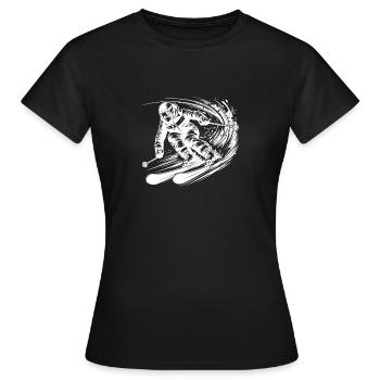 Skifahren Wettkampf Rivalität und Sportgeist - Frauen T-Shirt - Schwarz - Vorne - AI Model Female 172 dark (172cm)