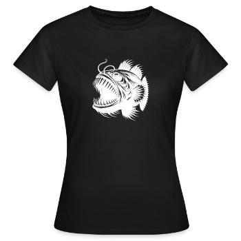 Dangereux poissons d’eau profonde aux dents acérées - T-shirt Femme - noir - Devant - AI Model Female 172 dark (172cm)