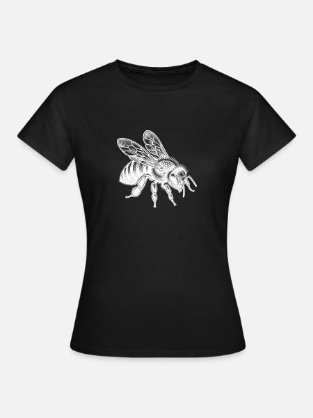 Kleine vintage Honig Biene - Frauen T-Shirt - Schwarz