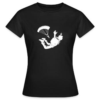 Formation en chute libre parachutiste amateur - T-shirt Femme - noir - Devant - AI Model Female 172 dark (172cm)