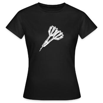 Deux fléchettes au look vintage - T-shirt Femme - noir - Devant - AI Model Female 172 dark (172cm)